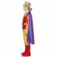 thumbnail image 3 of JCCXIN Toddler Kids Boys King Halloween Outfits Dress-Up Party Clothes Tops Pants Belt Cloak With Head wear 5 PC Set Trick Or Treat School Carnival Funny Outfit Sets,Yellow,9-10 Years, 3 of 8