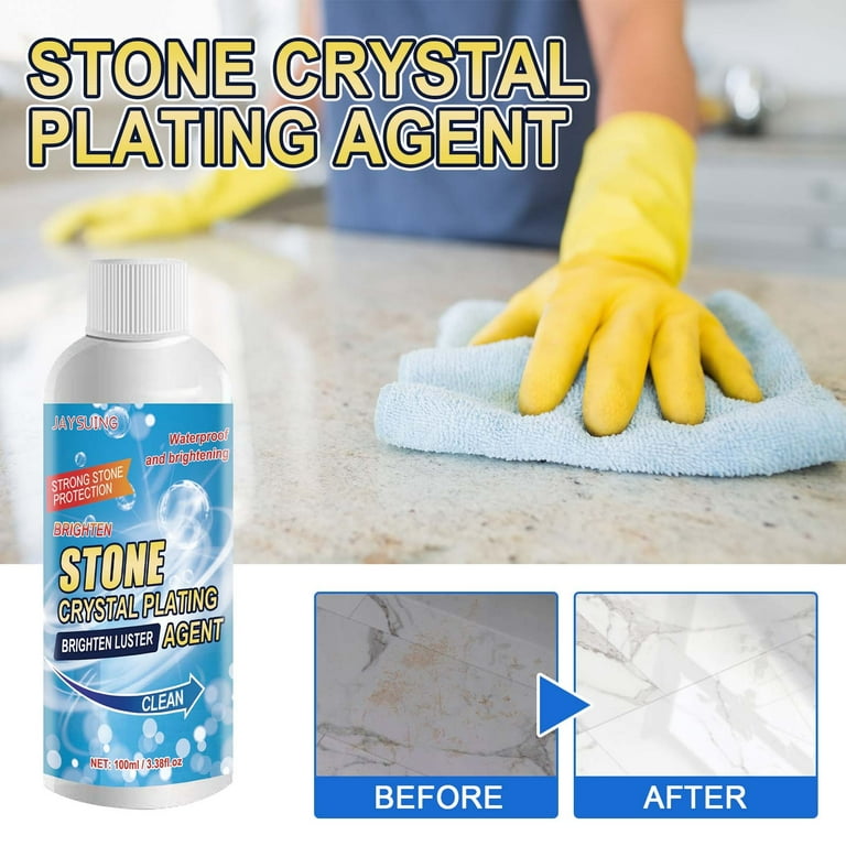 Pompotops Stone Stain Remover Cleaner, Stone Crystal Plating Agent, Kitchen  Quartz Stone Tile Countertop Scratch Repair, Cleaning, Stains, Brightener