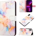 thumbnail image 2 of Case for iPhone XR, iPhone XR Wallet Case Cute with Kickstand Magnetic and Card Holder Leather Flip Protective Case for Women Compatible with iPhone XR Marble Colorful, 2 of 12