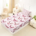 thumbnail image 4 of Erosebridal Pink Pigs Twin Sheet Sets,3D Heart Print Bedding For Girls 3 Pieces, 4 of 6