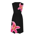 thumbnail image 4 of Fewfanhot Womens Summer Dresses Sleeveless Midi Dress Swing Tank Sundress Pleated Tshirt Dress with Pockets, 4 of 7