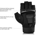 thumbnail image 4 of Punch Bag Boxing Martial Arts Mma Sparring Grappling Muay Thai Taekwondo Training Pu Leather Wrist Wraps Gloves-Black-M, 4 of 4