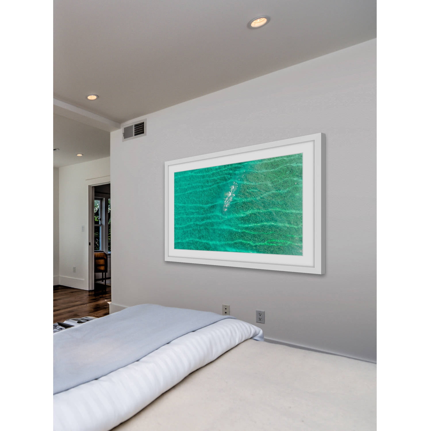 Marmont Hill "Wave Streaks" by Hassan Ishan Framed Painting Print