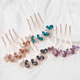 thumbnail image 4 of Bangcool Hair Side Combs Butterfly 2PCS Fake Crystal Hair Pins Wedding Hair Accessories, 4 of 10