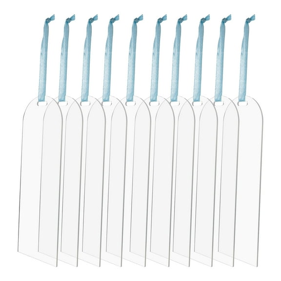 Milisten Transparent Acrylic Bookmark Blanks for DIY Use Sturdy and Lightweight Perfect for Reading and Crafting 10pcs