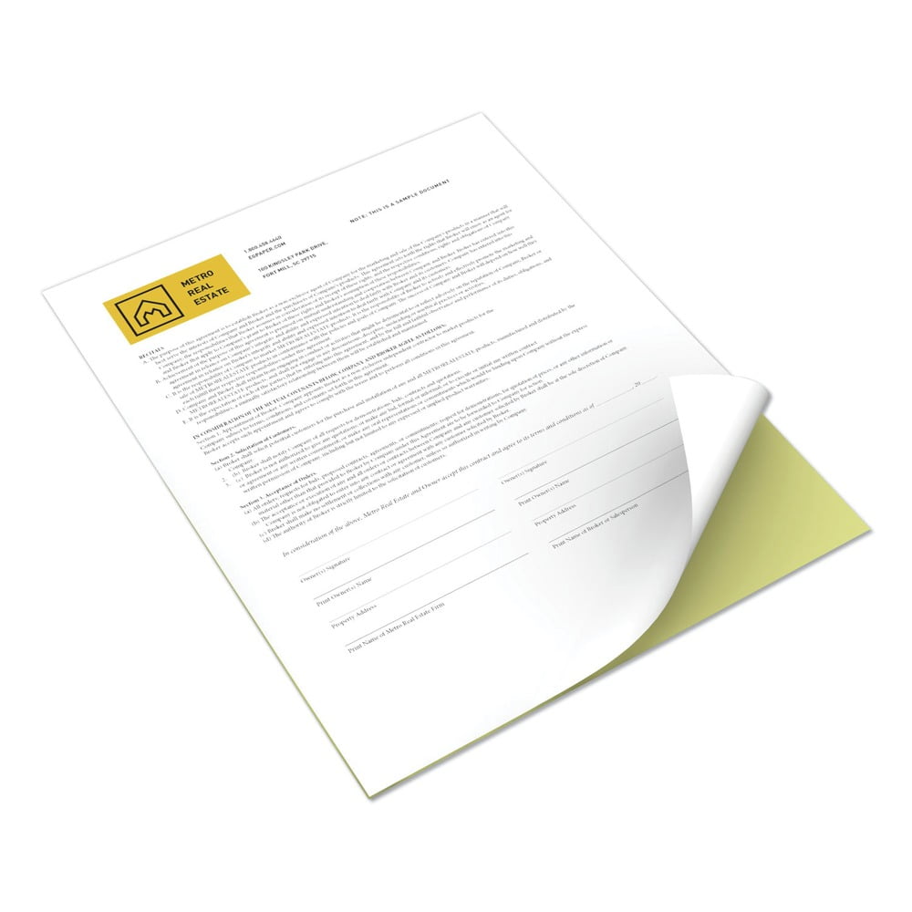 Xerox Bold Digital Carbonless Paper 8 1/2 x 11 White/Canary 5 000 Sheets/CT 3R12420
