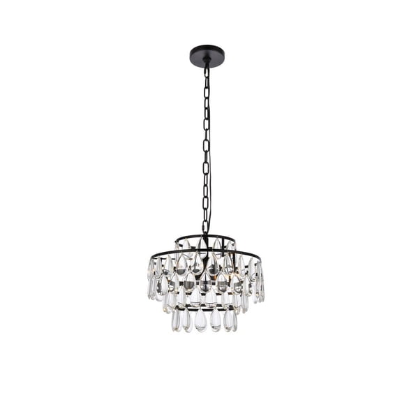 Mila 14 inch pendant in black