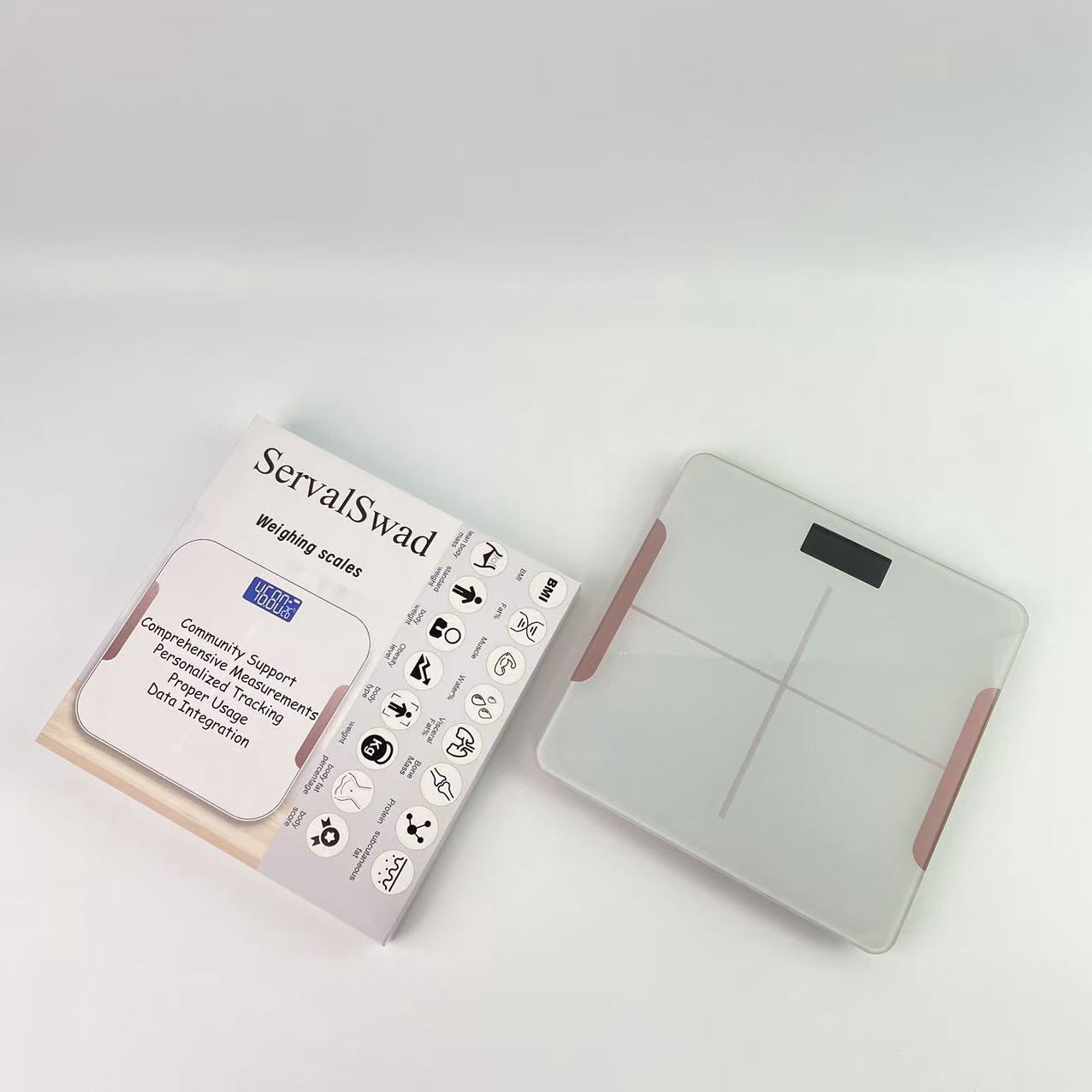 ServalSwad Weighing scales, Digital Bathroom Scale with Backlit LED Display, Highly Accurate & Measures Weight up to 400 lb/180kg, Batteries Included