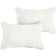 thumbnail image 4 of Sunbrella  Canvas Natural Corded Indoor/ Outdoor Pillows (Set of 2) 12 in x 24 in, 4 of 5