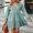 green, variant on Woman Dresses Solid Color Long Sleeve Dress V Neck Mini Dress For pregnant women
