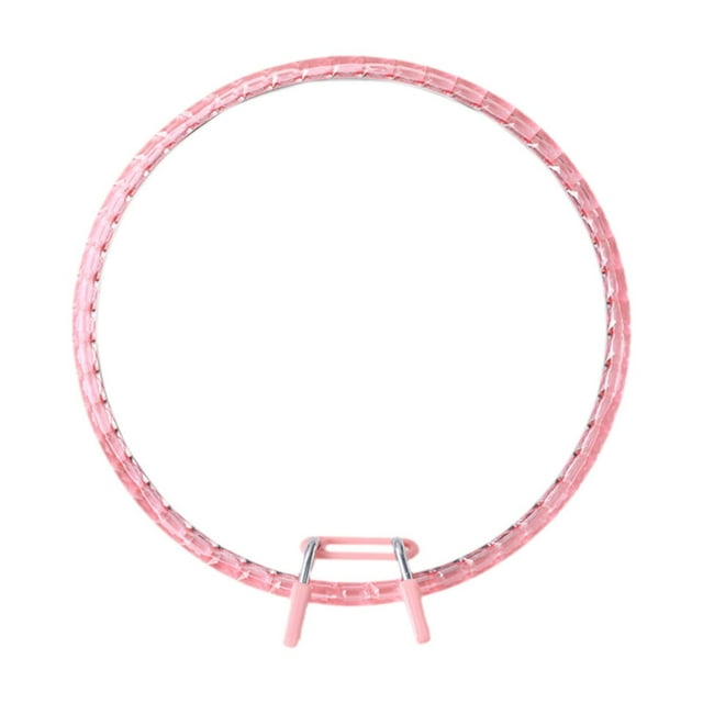 HILABEE Embroidery Hoop 21cm Circle Loop for DIY Projects Party Embellishment Sewing Pink