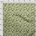 thumbnail image 3 of oneOone Georgette Viscose Light Green Fabric Tropical Floral Sewing Material Print Fabric By The Yard 42 Inch Wide, 3 of 4