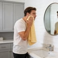 thumbnail image 4 of Vfedsrsge Coral Fleece Hand Towel 14x30 Inches - Ultra Soft Highly Absorbent Lint-Free Face Towel for Bathroom, Hair Drying, Gym, Travel - Plush Polyester Handkerchief, Yellow, 4 of 6