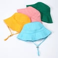 thumbnail image 6 of TOPTIE Frayed Bucket Sun Hats Casual Wide Brim Cotton Beach Hat Vacation Travel Accessories Unisex-SkyBlue, 6 of 7