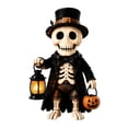 thumbnail image 4 of Halloween Resin Statue Decorations, Handcrafted Halloween Figurine Decorations, 3D Resin Skeleton Pumpkin Ghost Scarecrow Mummy Statue for Home Party Decor (Skeleton), 4 of 4