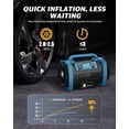 thumbnail image 5 of Maircle AC/DC Tire Inflator, 3 in 1 Portable Air Compressor for Car Tires with Auto Shut-off, LED Light, 150PSI Air Pump for Cars, Balls, Motorcycles, 5 of 8