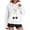 White, variant on Sexlip Women's Printed Long Sleeve Fashion And Leisure Pocket Hooded Sweatshirt Top Blue XXL
