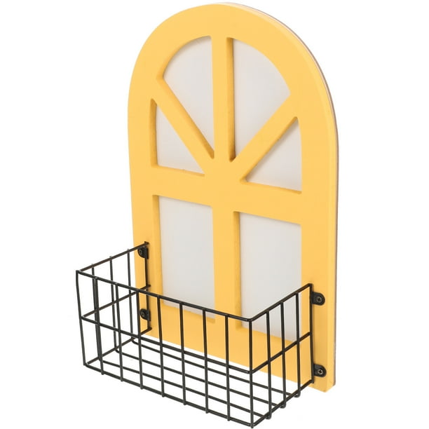 Cesta de almacenamiento multiusos de pared, organizador de artículos diversos retro, estante para baño