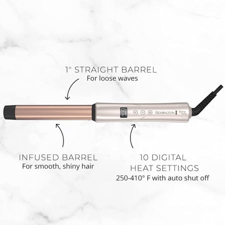 Remington Shine Therapy Straight Barrel Ceramic Wand, Champagne