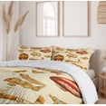 thumbnail image 6 of Ambesonne Aviation Duvet Cover Set, Vintage Baloons Planes, Calking, Sand Brown Mustard, 6 of 6