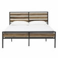 thumbnail image 6 of Weston Home Aabir Low Profile Metal and Wood Platform Full Bed, Brown/Black, 6 of 8