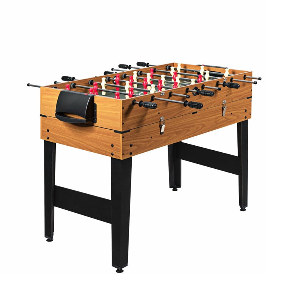 Canddidliike 48 Inch 3-In-1 Multi Combo Game Table, Game Table with Soccer for Game Rooms, Air Hockey Table, Brown