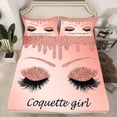 thumbnail image 2 of Castle Fairy Teens Girly Eyelash Full Size Sheets,Bling Glitter Print Bed Sheets, 2 of 7