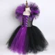 thumbnail image 5 of Disfraz de Maléfica de Halloween para niños, conjunto de ropa para fiesta de carnaval, disfraz de reina malvada de bruja para niñas, vestido de tutú de tul elegante, 5 of 5