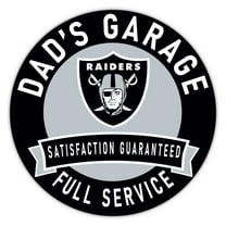 Las Vegas Raiders 16" Dad's Garage Wood Sign