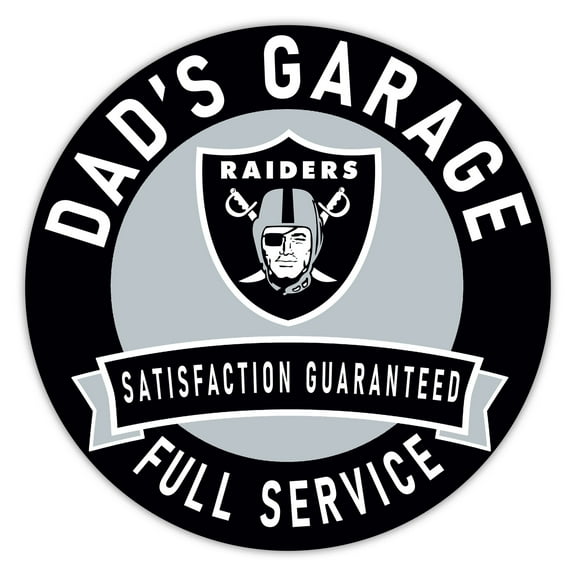 Las Vegas Raiders 16" Dad's Garage Wood Sign