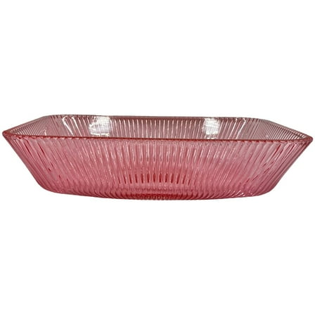 Castello USA 18" Decorative Square Crystal Pink Glass Sink