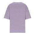 thumbnail image 5 of Your-Sty Women's V Neck Striped Shirt Short Sleeve Summer Tops Casual Loose Fit Tee, 5 of 5