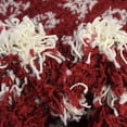 thumbnail image 3 of Unique Loom Moroccan Trellis Shag Collection Area Rug - Meknes (5' 3" Round Burgundy Red/Ivory), 3 of 6