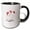 Black/White, variant on 3drose, Three French Hens Retro Mid-century Cut-out, 11oz Two-tone Yellow Mug