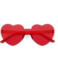 thumbnail image 2 of Gafas de sol sin montura con forma de corazón para mujer, transparentes, modernas, de una pieza, B2826-f2, 2 of 5