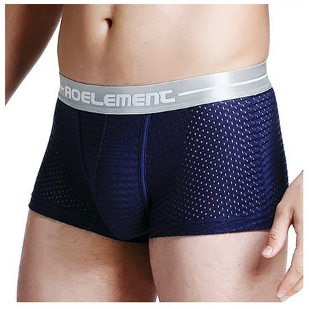 

DORKASM Men Underwear Boxer Briefs Pack Plus Size Breathable Soft Mens Underwear Brief Briefs Navy 3XL