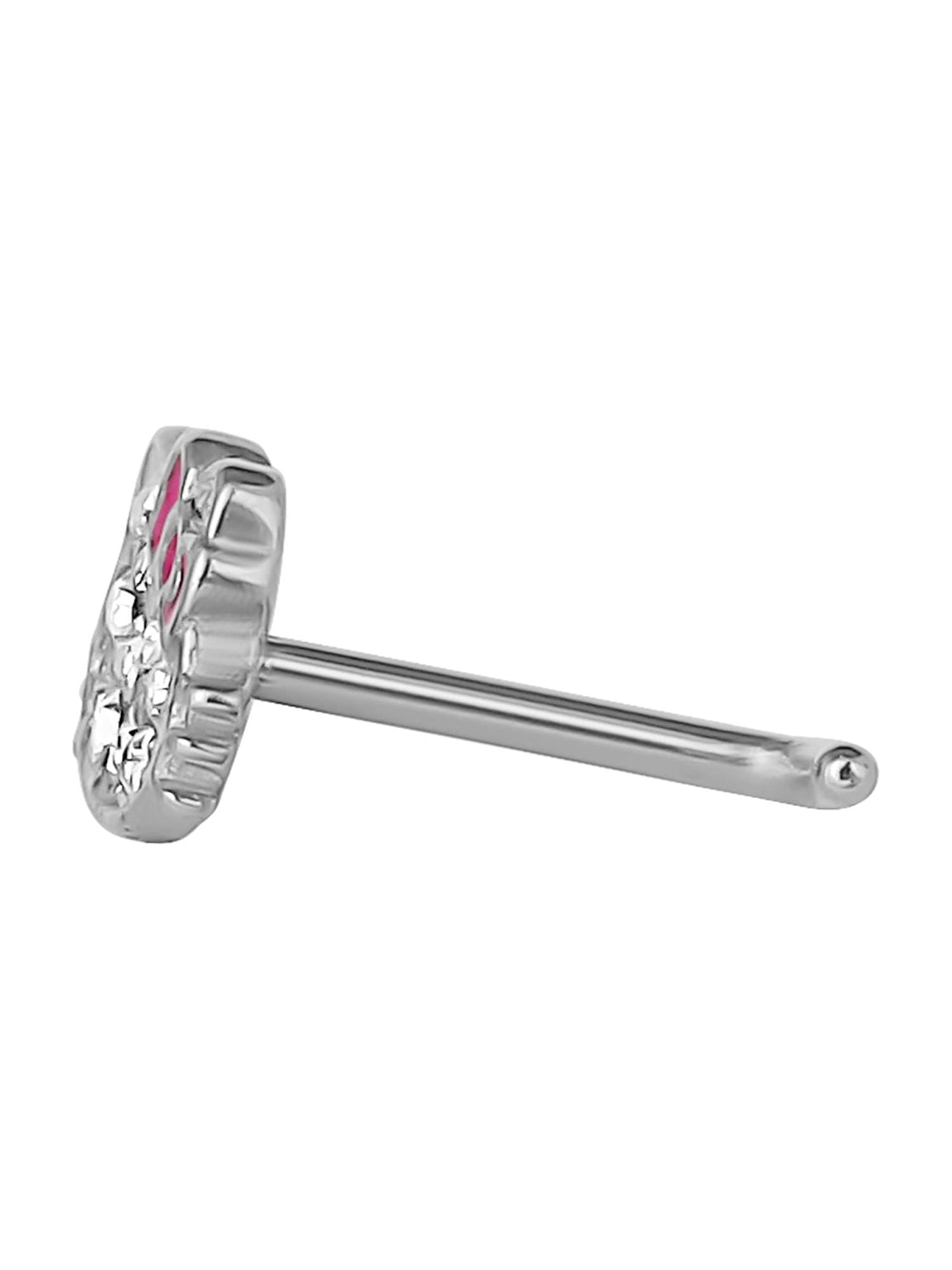 Body Jewelry Women's Hello Kitty 20G Women's Stainless Steel 316L Crystal Nose Stud
