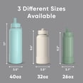thumbnail image 5 of Hydrapeak 26oz Sport Insulated Water Bottle with Straw or Chug Lid, Leak & Spill Proof, Keeps Drinks Cold for 24 Hours, Hot for 12 Hours, Premium Stainless Steel Water Bottles (26oz, Grey), 5 of 9