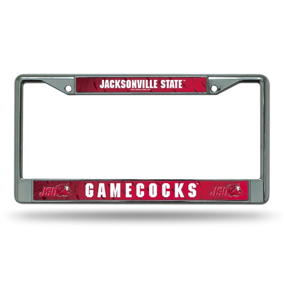 Jacksonville State University Gamecocks NCAA Chrome Metal License Plate Frame