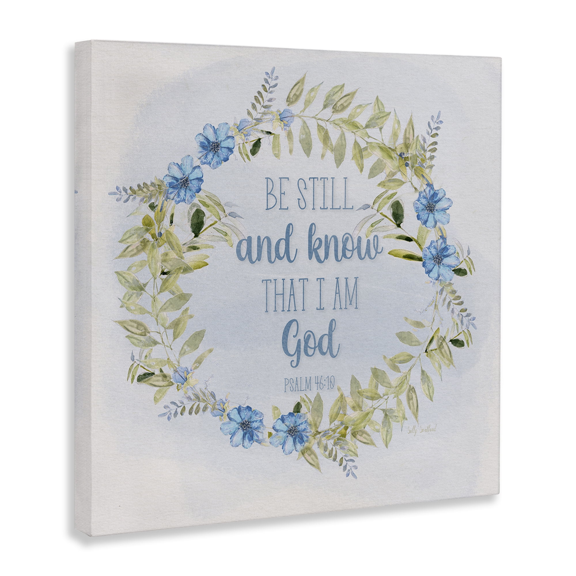 Stupell Industries Know I Am God Phrase Religious & Spiritual Painting Wrapped Canvas Art Print Wall Art, 36 x 36