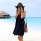 thumbnail image 4 of DRESHOW Sombrero panamá de paja para mujer, sombrero de viaje Fedora para playa, sombrero para el sol, sombrero enrollable de paja de ala ancha UPF 50+, 4 of 5