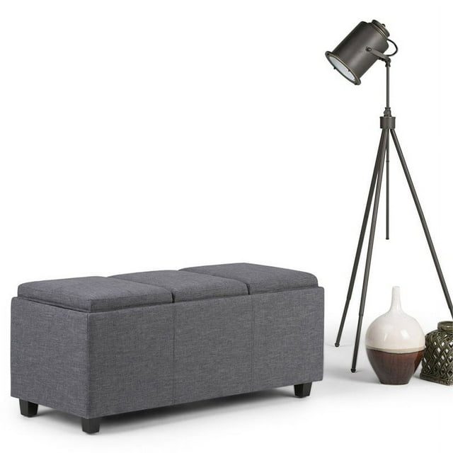 Atlin Designs Storage Bench in Gray