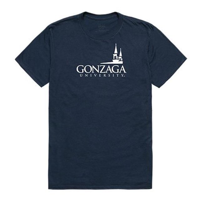 W Republic Apparel 516-187-BGT-04 Gonzaga University Mens Institutional Tee, Navy - Extra Large