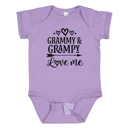 

Inktastic Grammy and Grampy Love Me Valentine Gift Baby Boy or Baby Girl Bodysuit