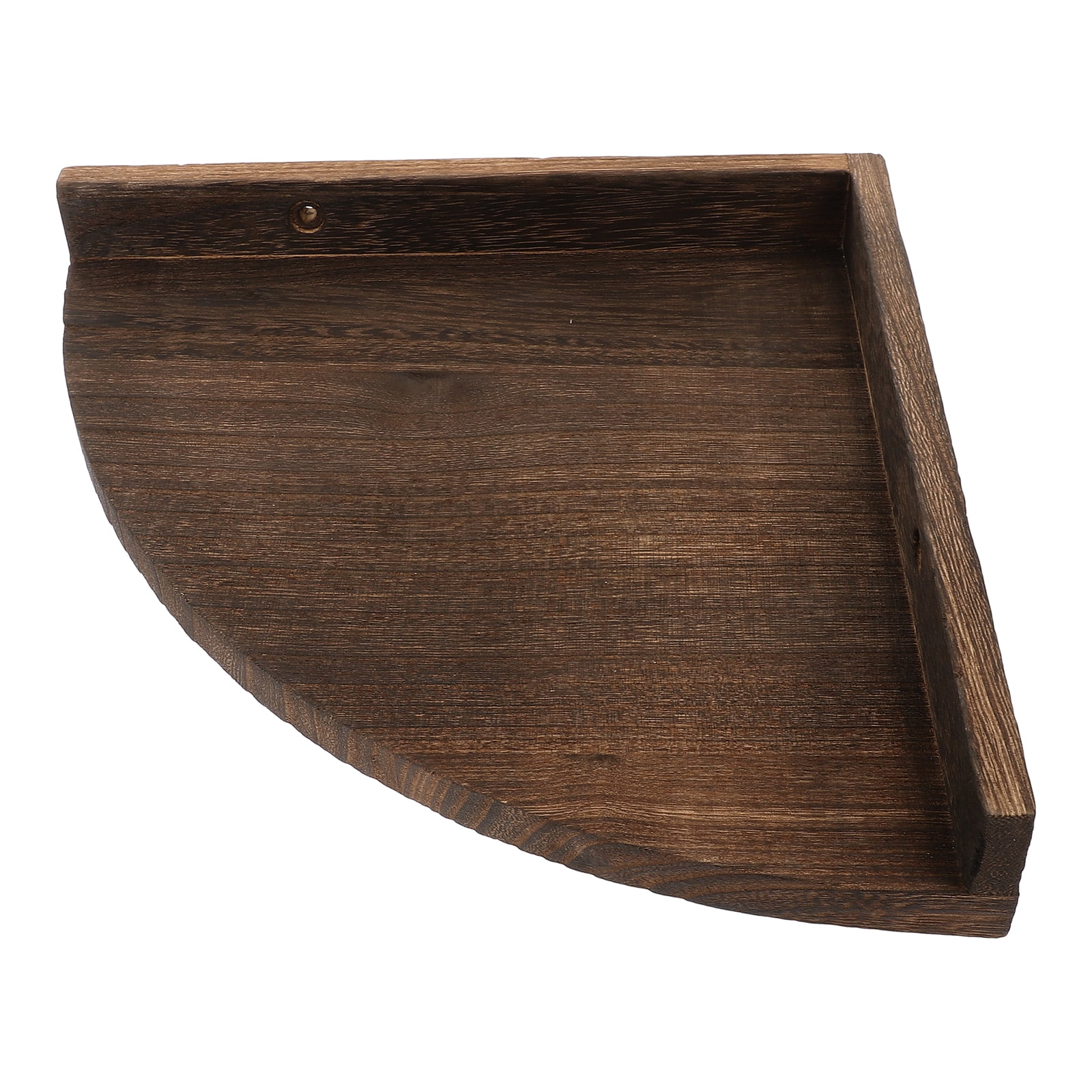 WSTEER Wooden Floating Wall Shelf, Corner Mounted Storage Shelf for Home, Living Room, Bedroom, Wall Organizer