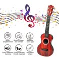 thumbnail image 4 of Juguetes de piscina, juguetes para niños pequeños, juguetes para niños pequeños, guitarra con patrón de hipopótamo para niños, instrumento de simulación de ukelele, juguete de educación temprana, guit, 4 of 6