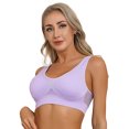 thumbnail image 4 of CHICTRY Womens Seamless Sports Fitness Bra Bustier Bra Removable Cup Pads Tank Top Lavender 3XL, 4 of 6