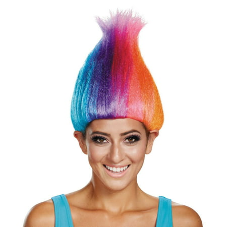 Trolls - Rainbow Colored Adult Troll Wig
