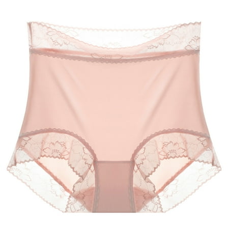 

Womens Lace Bikini Panties Lace Trim Underwear High Waist Panties Soft Breathable Stretch Ladies Briefs 1 Pack