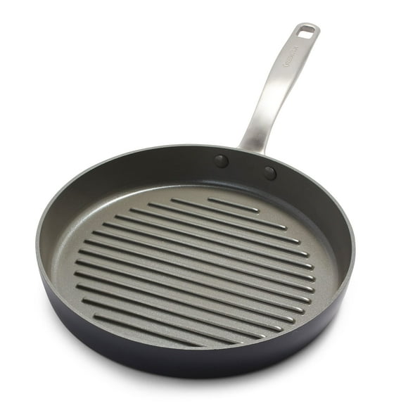 greenPan chatham Hard Anodized Healthy ceramic Nonstick, 11 grill Pan, PFAS-Free, Dishwasher Safe, Oven Safe, gray
